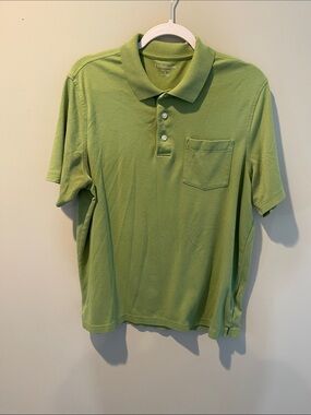 croft & barrow Light Green Men's Polo with Chest Pocket